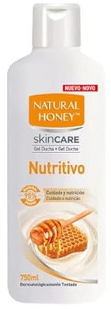 Natural Honey, Gel de Ducha Nutritivo con Miel Pura y Hydradermal Complex, Hidratante y Acondicionador, Piel Suave, 650 ml