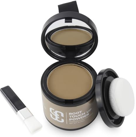 SOVONCARE Ansatzpuder, Haar-Concealer Haarverdichtung für Frauen und Männer, Haaransatz Ausbessern & Kaschiert Sofort Haarausfall,Touch Up Haarpulver für dünnes Haar für Frauen (Mittelblond, 10g)