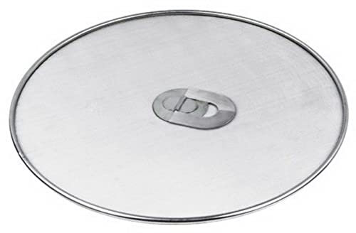 Tainrunse Tapa de olla para el hogar, plegable, tapa de olla, filtro, protector contra salpicaduras, plata, 1 unidad, diámetro de 25 cm