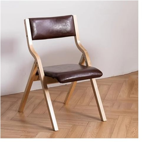 Klappbare Holzstühle mit PU-gepolsterten Sitzen, faltbare Esszimmerstühle, stapelbarer einzelner bequemer Holzstuhl for Zuhause, Büro, Hochzeit, Party, Veranstaltungen im Innenbereich ( Color : Bruin