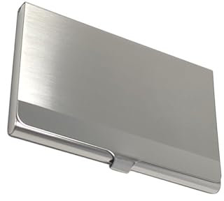 CLSSLVVBN Kreditkartenetui aus Edelstahl. Schlankes und stilvolles Accessoire für jeden Anlass. Kartenetui aus Edelstahl, Horizontaler Streifen