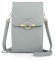 Katech Handytasche Zum Umhängen, Kleine Umhängetasche Damen Für Smartphone Unter 6,7 Zoll, Kleine Tasche Damen, Schultertasche Damen PU Leder, Handtasche Damen Klein Für Schlüssel, Geld, Grau Blau