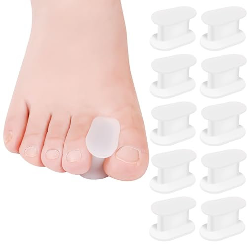 DYKOOK Big Toe Separator, Gel Toe Spacers Straightener, Hammer Toe Corrector for Feet Women and Man 10 Pcs/lot, Toe Bunion Spreaders for Overlapping Toes Women