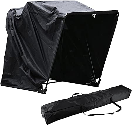 ERnonde Motorrad Zeltgarage, 270 x 105 x 155CM Universal Faltgarage Motorradgarage 600D Oxford-Gewebe Uv Geschützt Wasserdicht Schwarz