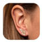 JeweBella Silber Ohrringe Damen 925 18K Vergoldet Ohrringe Zirkonia Flügel Schmetterling Ohrringe Stapelbar Ohrstecker Silber 925 Gold/Silber