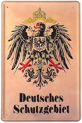 WOGEKA ART Retro Blechschild - Deutschland - Spruch als Geschenk-Idee Geburtstag Weihnachten Deko 20x30 cm Vintage-Design Metall 1353