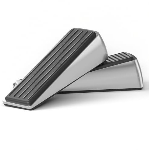 FLORA GUARD Türstopper, hochwertiger Zink- und Gummi-Keil, kratzfest, strapazierfähig, für alle Bodenarten, rutschfestes Design, 2 Stück