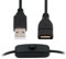 CY Cable USB2.0 Cable with On Off Power Switch Button USB Type-A Male to Female for DC 5V Desk Lamp Fan Camera