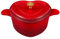 Flavehc Heart Shaped Cast Iron Dutch Oven - 3 qt Enameled Cast Iron Pot with Lid for Bread Baking, Red