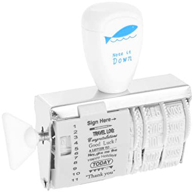 BCOATH Diy Multifunktionsknopf Datumsrollenstempel Schulschreibwaren Für Scrapbooking Und Karten Langlebig Und Klarer Druck Einfach Und Praktisch