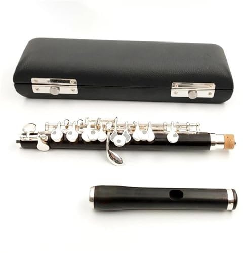 offene Flöte Ebenholz Piccolo C-Taste Kupfernickel Flöte Halber Größe Versilbertes Korpusmaterial Ebenholz Anfänger Profi