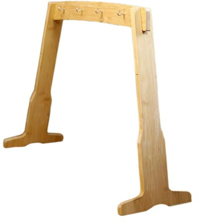 kowaku Glockenspielständer aus Holz, nur Ständer, für 4 Glockenspiele, einfache Montage, Gongständer für Tisch-Yoga-Schlafzimmer-Meditation