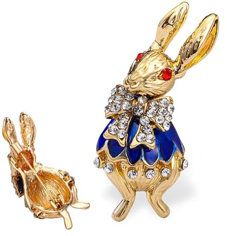 Hasen Brosche, Anstecknadel, Broschen für Frauen, Schöne Hasen-brosche, Strass Kaninchen Brosche für Damen, Abzeichen, Zubehör, Party-corsage, Ostergeschenke für Mädchen, Neujahrsgeschenke (D)