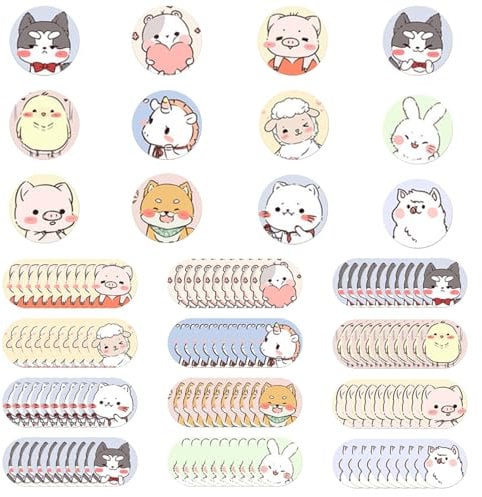 120 Stück Kinder Pflaster Set - Cartoon-Rundes 22 Mm Aufkleber Punktverbände, Fingerpflaster, Wasserfest für Kleine Wunden, Pickel