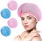 Dimeho Haarnetz zum Schlafen 4 Stück Haarnetze Mütze Mesh Schlafhauben (DE/NL/SE/PL, Alphanumerisch, Einheitsgröße, Hellblau/Rosa)