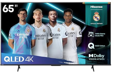 Hisense 65E7Q Pro - QLED Smart TV, Gaming TV, Modo Juego Pro 144Hz, AMD Freesync Premium Pro, Dolby Vision IQ + Dolby Atmos, Hi-Concerto, Procesador Hi-View Engine