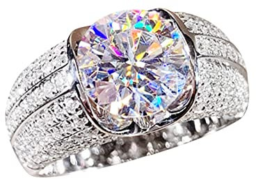 Tommiy Entlastungsring Anxiety Ringe Zartes Design Mode US 6 bis 10 Ring Licht Luxus Silber Ring Geschenke für Frauen (Silver, 6)