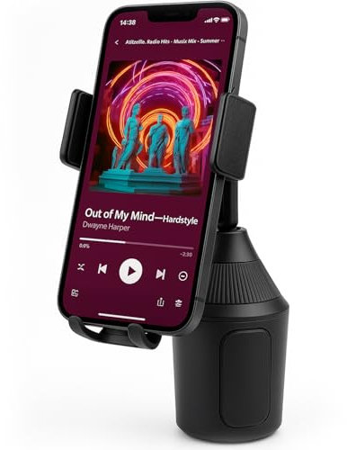 Universal Handyhalterung für Auto Getränkehalter Handyhalter Smartphone Halterung Cup Holder für KFZ,Geeignet für alle Smartphones mit Einer Breite von 5,5 cm bis 10 cm.