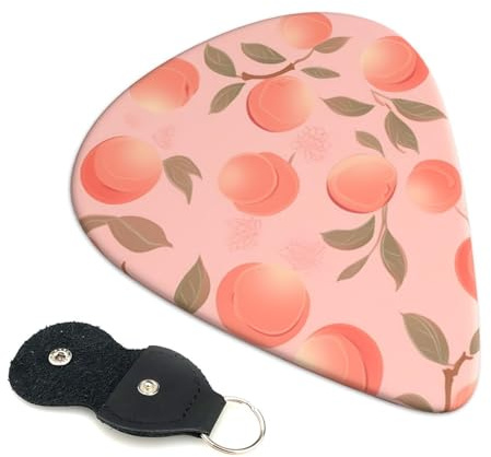 Pink Peach1 Gitarrenplektren, 6er-Pack, Plektrum-Set (0,46 mm/0,71 mm/0,96 mm), geeignet für Gitarren- und Ukulelenspiele