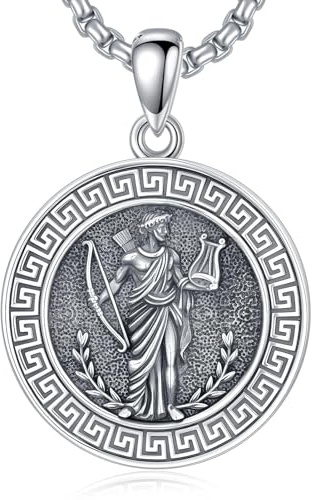 HARMONY BOLA Kreuz Halskette für Herren 925 Sterlingsilber St. Christophe/Nagel/Atheist/Allah/Yahweh Anhänger Halskette mit Schutz Amulett Schmuck für den Ehemann
