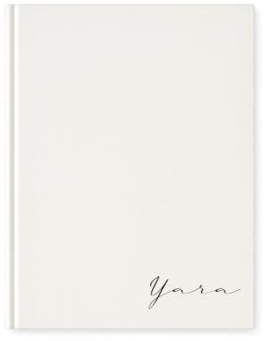 Personalisierter Terminplaner 2027 Din A5 | Minimalistischer Buchkalender mit Name | Weißes Hardcover, Wochen- & Jahresübersicht, Geschenkidee – Manufaktur Liebevoll (Motiv: Yara)