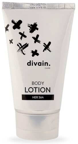 Körperlotion für Frauen 50ml | Parfümiert mit Jasmin & Sandelholz, Feuchtigkeitsspendend & Raffiniert | Body Lotion divain.564 | divain.Parfums