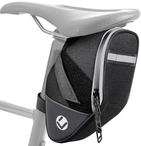 WOTOW Fahrradsatteltasche - wasserdichte an den Sattel zu befestigende Fahrradtasche - Reflektierende Unter-Sitz-Aufbewahrungstasche für Rennrad, Mountainbike, Fahrradreisen