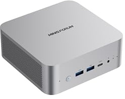 MINIS FORUM AI X1 Mini-PC Barebone, AMD Ryzen AI 9 HX 470 (12C/24T, bis zu 5,2 GHz, 86 Tops), Radeon 890M, 2X USB4, OCuLink, Quad 4K Output, Wi-Fi 7, 2,5GbE, ohne RAM/SSD