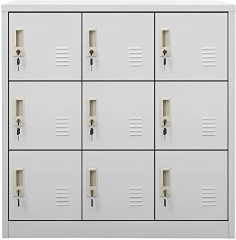 pokgdf Dekorativer Spind für Raumorganisation: Langlebiger Stahlschrank zur Aufbewahrung als Schließfächer Schrank für Büro und Schule Set modernes Design Stahl Spind mit Schloss