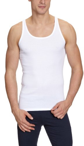 Schiesser Herren Ohne Arm- Original Feinripp Unterhemd, Weiss, L EU