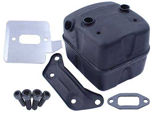Kit Marmitta per Husqvarna 372xp 390 365 362 Motosega, ADEFOL Marmitta di Scarico + Guarnizione + Staffa + Piastra di Raffreddamento Ricambi Parti della Motosega Accessorio