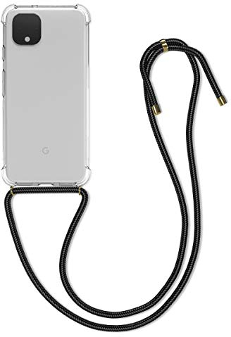 kwmobile Necklace Case kompatibel mit Google Pixel 4 Hülle - Silikon Cover mit Handykette - Band Handyhülle Transparent