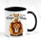 Wandtattoo Loft Tasse Geschenk Vatertag Mein Papa ist der Beste Löwe Löwenkind schwarz weiß