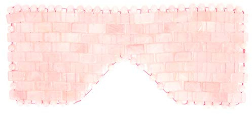 Jade Schlafmaske, Anti-Aging Jade Stein Augenmaske Kühlung Schlaf Augenmaske Cold Care Augenmassagegerät für geschwollene Augen Beruhigen Sie Augenermüdung(Pink)