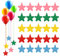Xinzistar 25 Pieces Balloon Weights Star Helium Balloon Weights Colorful Balloons Weight Helium Balloons Pendants for Wedding Birthday Party