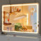 Hasipu Kosmetikspiegel mit Lichtern, 80 x 55cm LED-Schminkspiegel, beleuchteter Schminkspiegel mit dimmbaren 3 Modi, Kosmetikspiegel mit Touchscreen-Steuerung, Rund Weiß