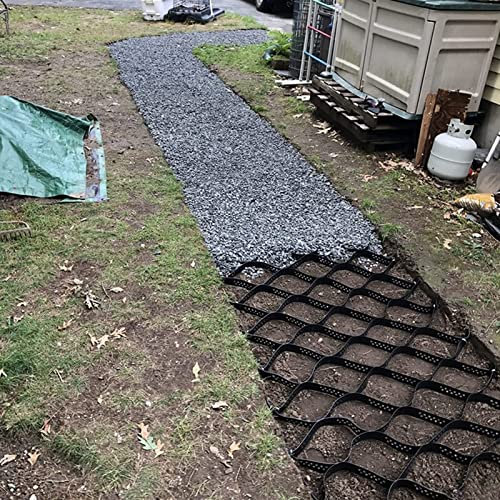 LVLONG Kiesgitter Kies Geozellen Gitter Pflaster Auffahrt Garten - 5 cm Hoch, Schwerlastwiderstand Skalierbar Kiesboden Gitterstabilisierung, Size : 3m x 6m (10ft x 20ft)