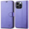 OCASE iPhone Hülle für 14 Pro Handyhülle [Premium PU Leder] [Kartenfach] [RFID Schutzhülle] Lederhülle Klapphülle Handytasche Tasche Etui Kompatibel für iPhone 14 Pro Violett