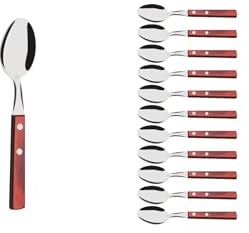 Tramontina - TRAMONTINA- Set di 12 cucchiaini da caffè in legno rosso - lavabili in lavastoviglie - Eleganza naturale, praticità moderna. Cucchiai durevoli per l'uso quotidiano, facili da pulire.