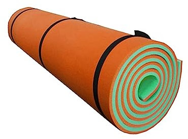Milageto Tapis Flottant à l'eau, Radeau de Flotteur, Couverture de Flotteur Extérieure Portable, Matelas Enroulable, Matelas de Salon Flottant pour Piscine, Orange Vert, 180X55X2.2cm, avec Sangle