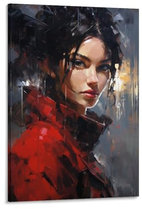 Pretty Woman Wandkunst Leinwand Poster Vintage Abstrakte Figur Wanddekoration Poster Schlafsaal Dekor Malerei Kunst