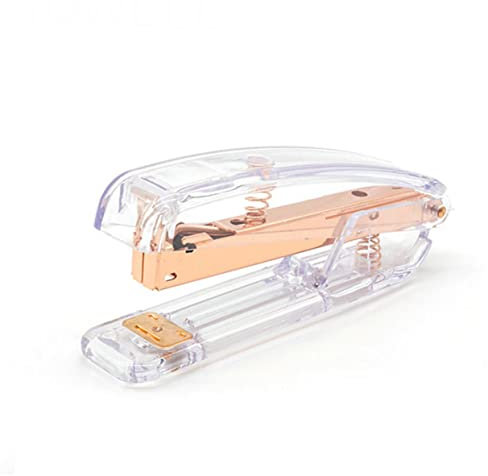 EXCEART schreintischorganizer schreibtisch organiser office desk accessories dekoring verkleidung schulzeug schreibtischzubehör Rose Gold Stapler decor Hefter Roségold Bindemaschine Büro