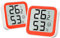 NOKLEAD Thermometer Luftfeuchtigkeitsmesser im Inneren Mini-Hygrometer Monitor Raumtemperaturmessgerät mit Gesichtssymbol Komfortanzeige ℃/℉-Schalter für Babyzimmer,Gewächshaus,Büro(Orange)