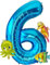 4Pcs Meerestiere Ballons, 40 Inch Luftballon 6 Geburtstag, Meerestiere Folienballon, Ozean Deko, Geeignet für Kindergeburtstage und Ozean Themenpartys