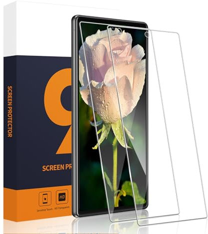 Carantee 2 pièces Verre Trempé pour Google Pixel 6, Résistant aux Rayures, pas de bulles, 9H Dureté, 2.5D Vitre Protecteur, Haute Sensibilité protection écran, 0.33mm HD Pixel 6 vitre protection