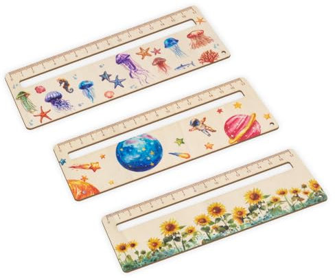 3 Stück Iesezeichen Kinder, Leselineal Kinder mit Lesefenster, lesehilfe Kinder, 17 cm Personalisierte Lesehilfe, Geeignet Als Schulanfangsgeschenk für Kinder, Um Ihnen Beim Lesen zu Helfen