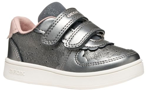 Geox Baby B Eclyper Girl Sneakers Grey/Lt Rose, 27 EU