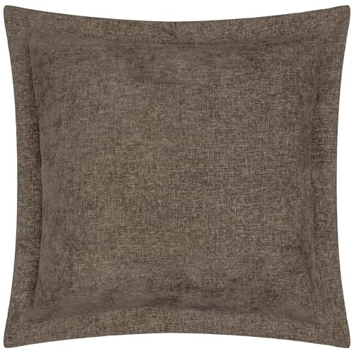 Yard Dune Chenille Polyester Filled Cushion (Mole, 50 x 50 cm) | Soft textured chenille with a subtle woven finish with a soft polyester filling for cosy, contemporary interiors