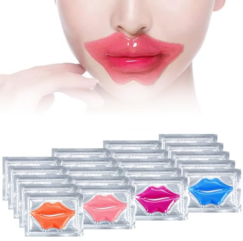 Lip Mask, 20 piezas Colágeno Lip Mask, Almohadillas labiales hidratantes, Mascarilla labial para el cuidado de los labios, Mascarilla labial, Adecuada para labios secos y agrietados