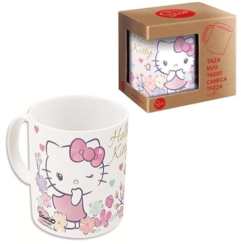 Taza de cerámica de sublimación de 325 ml en caja de Hello Kitty